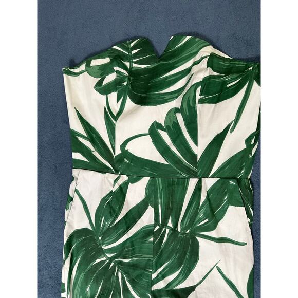 Sam + Lavi Natalie Jumpsuit by Blake Lively Leaf Print Strapless Women's Large - Picture 7 of 10